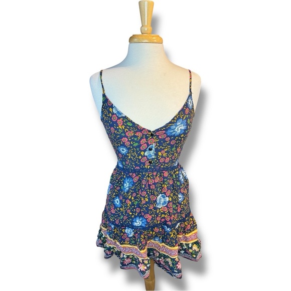 Parisian Works Blue and Yellow Floral Dress - Picture 1 of 4